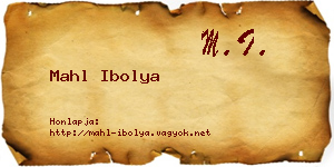 Mahl Ibolya névjegykártya
